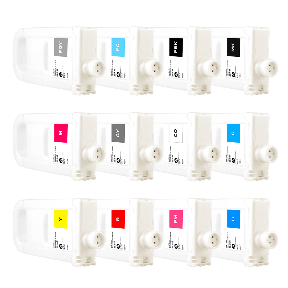 Canon 702 700ML Refillable Ink Cartridge with Imported Smart Chip for iPF 8100/9100 Series