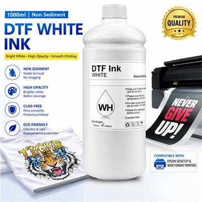 1000ML White DTF Sediment-Free DTF Ink Non-Sediment For Epson Printers
