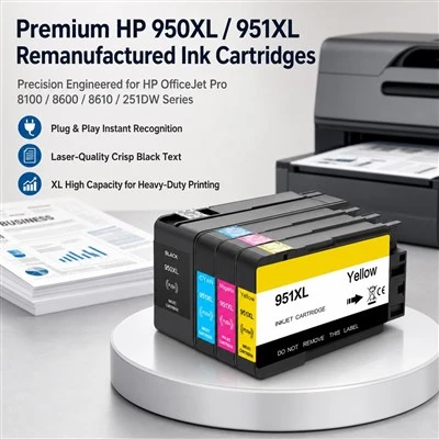 HP 950XL 951XL Remanufactured Ink Cartridges