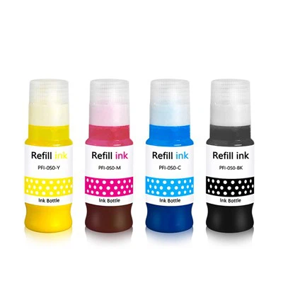 PFI-050 PFI050 PFI 050 Premium Compatible Color Tinta Cartridge Bottle Refill Ink For Canon TC-20 Printer