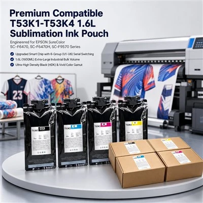 Epson T53K (T53K1–T53K4) 1.6L Sublimation Ink
