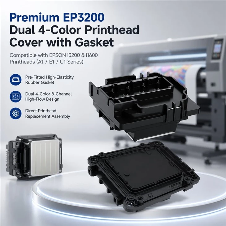 Wholesale Dual 4-Color Capping Station Cap Top For Epson I3200 & I1600 Printheads